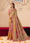 Monjolika Fashion Multicolor Embroidered Silk Blend Saree