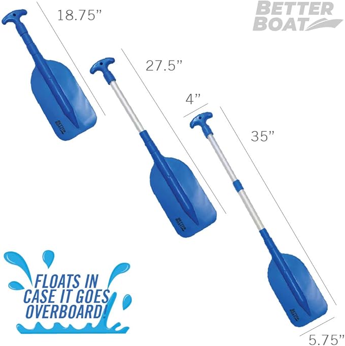Boat Paddle Telescoping Plastic Collapsible Oar, Kayak, Jet Ski, Rafting, Mini Canoe Paddles, Tubing Floats, Rowing Safety Accessories for Kids and Adults