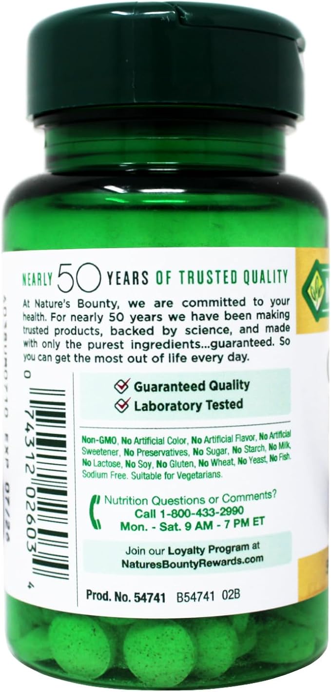 Nature's Bounty Mega Chromium Picolinate 800 mcg tablets 50 ea (Pack of 5)