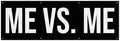Damdekoli Me Vs Me Banner - Motivational Home Gym Decor - Large Quote Wall Art - Weightlifting - Inspirational (108 x 36 Inches)