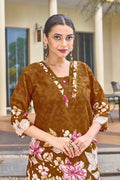 Pramukh Fab Mustard Color Cotton Co-ord Set