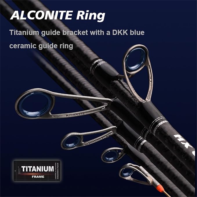 PURELURE Titanium-T Ultralight Fishing Rod Spinning & Casting for Trout Panfish, Carbon Fiber BFS Rod 2Pcs, Titanium Tip & Guides, Cork Handle, 5-6ft Stream Rod XUL Power, Fast/Moderate Fast Action