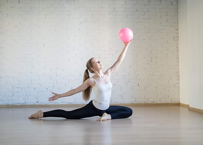 Small Exercise Ball for Between Knees, 6 inch Pilates Ball with Pump, Mini Yoga Core Ball Physical Therapy