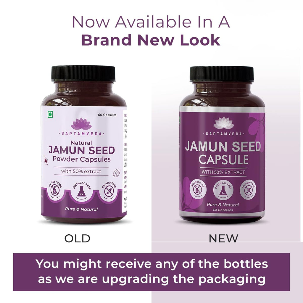 Saptamveda Natural Jamun Seed Capsules
