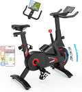 Yesoul Black Exercise Bike for Home,Smart White Cycling Bike Magnetic Stationary Bike, Low Noise Indoor Cycling Bike for Home Gym Electric Stationary Bike with Tablet Mount & Comfortable Seat Cushion for Women Apartment Workout Bike for Fitness