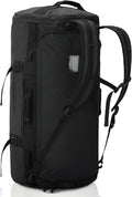 Haimont Duffle Backpack for Men Women, Convertible Travel Duffel Bag Backpack with Shoes Compartment, Heavy Duty Weekender Bags for Sports Gym, Traveling, Camping, Water-resistant, 60L, Black