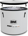 Inflatable Ice Bath Tub for Athletes - Cold Plunge Tub Compatible Water Chiller, Insulated Lid, EVA Groundsheet, Backpack, 115 Gallon, 37.4" L x 37.4" W x 29.53" H