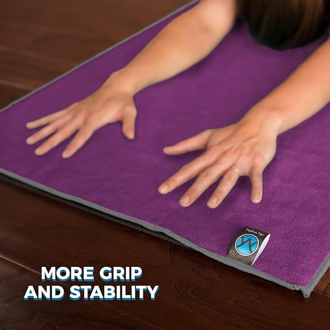 Youphoria Yoga Microfiber Non-Slip Towel - Hot Yoga Mat Towel for Enhanced Grip and Sweat Absorption
