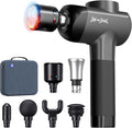 BOB AND BRAD X6 Pro Max Massage Gun with Heat-Cold and Metal Head Therapy, Percussion Deep Tissue Massager Gun for Athletes, Electric Muscle Massage Gun with 6 Replacements