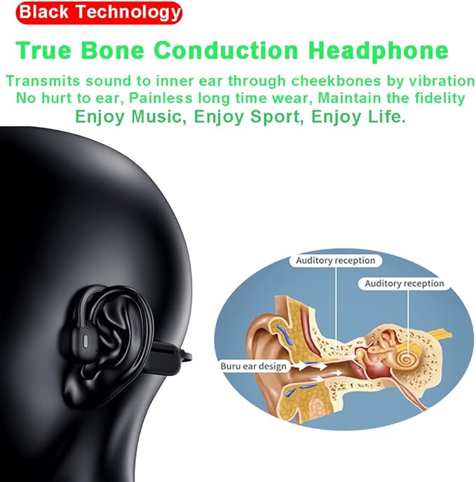 IHAO Swimming Headphones True Bone Conduction Open Ear Headset MP3 Player Built-in 32G Memory IP68 Underwater Waterproof Stereo Bluetooth Earphone for Driving Bicycling Running Skiing-Red
