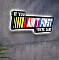 NEONSIGN If You Ain't First You Are Last LED Neon Sign Gym Motivation Lightbox Fitness Wall Decor with USB Powered Dimmable for Gym Home Fitness Decoration (18x7 inches)