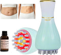 Lymphatic Drainage Massager & Massage Tool with Cellulite Oil, Body Sculpting Machine & Fascia Blaster for Cellulite with Microcurrent, Light, Heat & Vibration, for Legs, Arms & Belly
