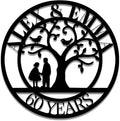 Tree of Life Metal Name Sign | Custom Metal Signs | Personalized Wall Art | Wedding Gift Indoor Decor Gift for Women, Men, Wife, Parents, Couple