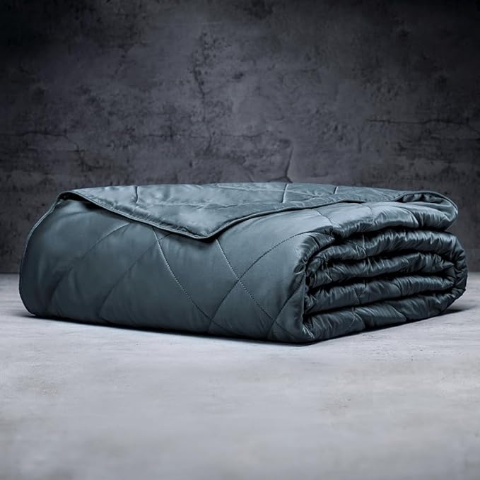 LUXOME Lightweight Blanket | 100% Rayon (Viscose) from Bamboo Fabric & Fill | King/Cal King - 98"x92" | Thermal-Regulating | Ocean