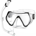 Snorkeling Gear, Dry Snorkel Set180° Panoramic Wide View,Anti-Fog Scuba Diving Mask, Professional Snorkeling Gear for Free Breathing, Swimming, Diving