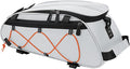 MOSISO Bike Rack Bag with 2 Removable Panniers, Waterproof Bike Trunk Cooler Storage Handbag Insulated Bicycle Rear Seat Pouch, Bicycle Storage Saddle Shoulder Bag Cycling Luggage Pouch, Silver