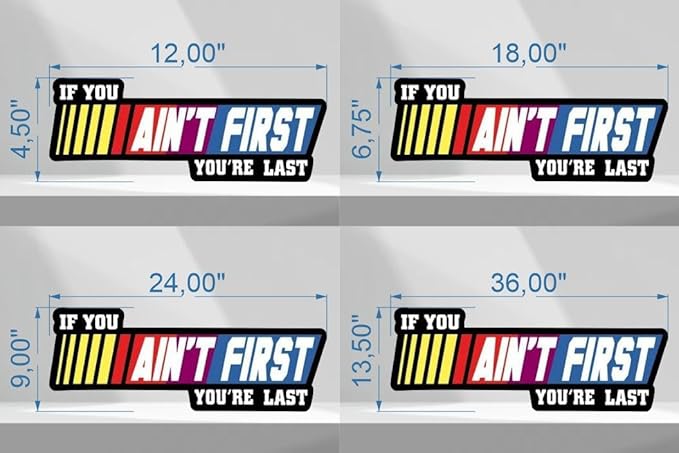 NEONSIGN If You Ain't First You Are Last LED Neon Sign Gym Motivation Lightbox Fitness Wall Decor with USB Powered Dimmable for Gym Home Fitness Decoration (12x4.5 inches)