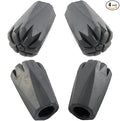 4 Pack of Extra Durable Rubber Replacement Tips (Replacement Feet/Paws/Ferrules/Caps) for Trekking Poles - Fits All Standard Hiking and Nordic Walking Poles