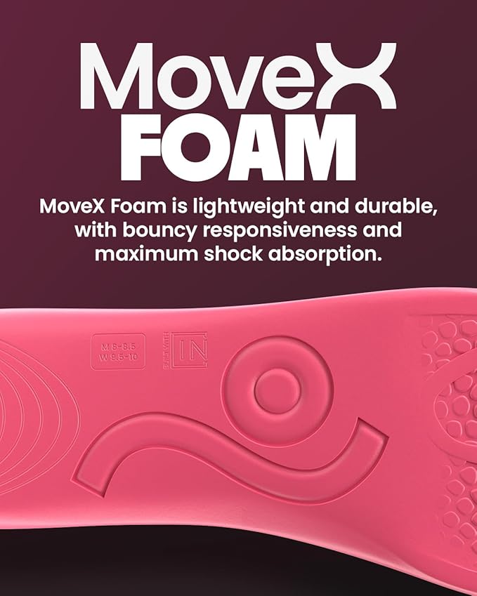 MOVE Baseline - All-Purpose Insoles - Sock Liner - Ultra Thin Shock Absorption - Maximum Freedom of Movement and Energy Return for Cleats, Shoes, Running, Basketball, Baseball (M17-17.5/WM18.5-19)