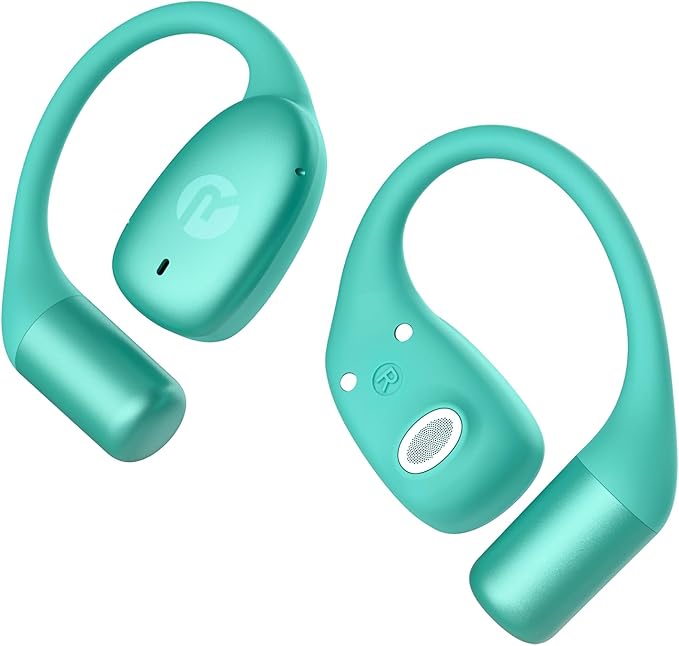 Raycon Essential Open Earbuds – True Wireless Open Ear Bluetooth 6.0 Headphones, Ultra-Lightweight, Comfort Hook Design, IPX5 Water Resistant, 36 Hours of Battery Life (Mint)