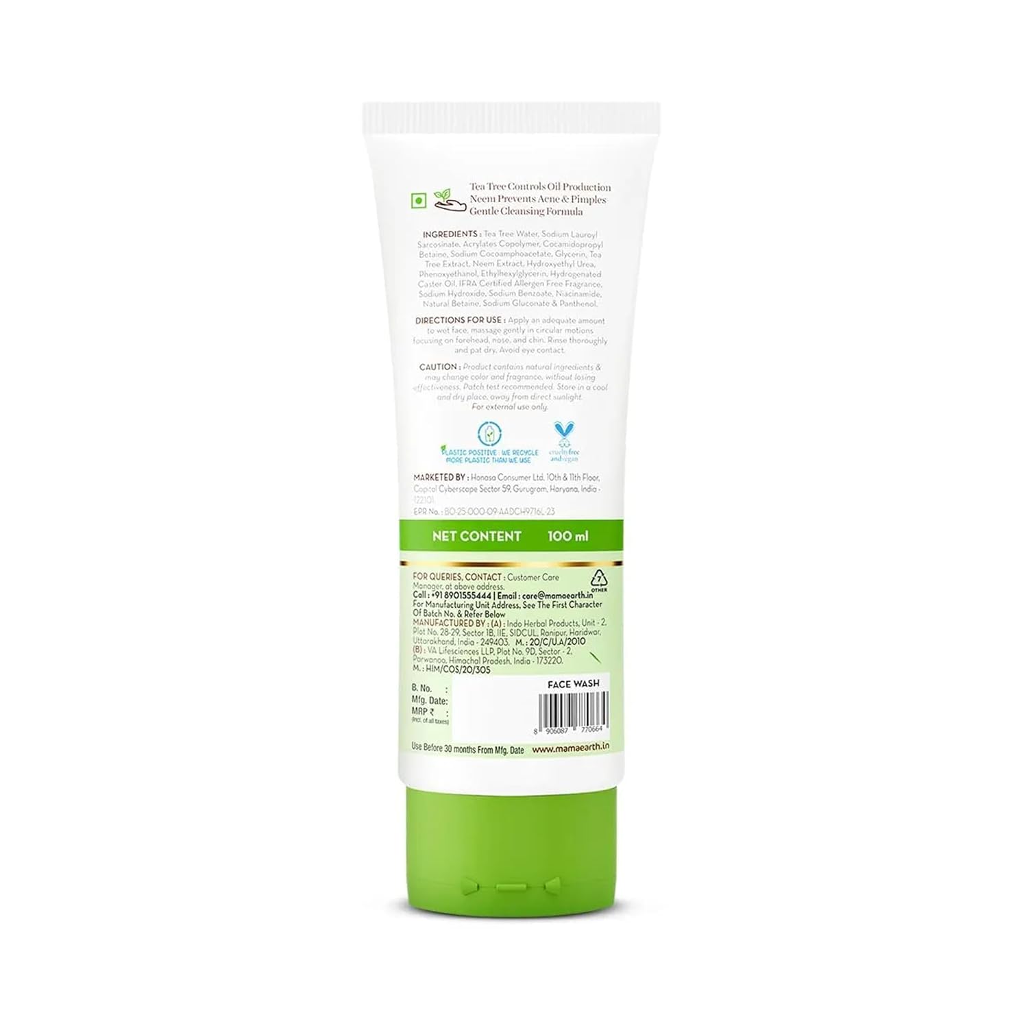 Mamaearth Tea Tree Face Wash for Acne & Pimples