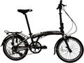 SOLOROCK 20" 8 Speed Aluminum Folding Bike - Wonder V Brakes, with Fenders & Alloy Rear Rack, Stainless Steel Spokes & Stainless Steel Fender Stays