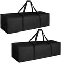 COOLBEBE 60" Sports Duffle Bag - 332L 2PCS Extra Large Travel Duffel Luggage Bag with Upgrade Zipper, Sturdy & Water Resistant Long Duffle Bag for Camping Moving (Black 60inch 2Pack)