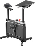 Exercise Bike with Desk, Adjustable Resistance, All-in-one Under Desk Bike, Stationary Bike Indoor Workstation 264 LBS Heavy Duty