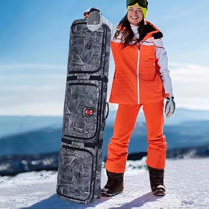 UNISTRENGH Snowboard Bag For Air Travel - Padded Snowboard Bag - Waterproof Fully Padded Snowboarding Travel Bag For Flying - Up to 165 CM Snowboards