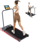 Walking Pad Treadmill with Incline and Handle Bar, 7.5MPH Under Desk Treadmill for Home Office, 360 Lbs Capacity Portable Treadmills with Remote Control, Led Display