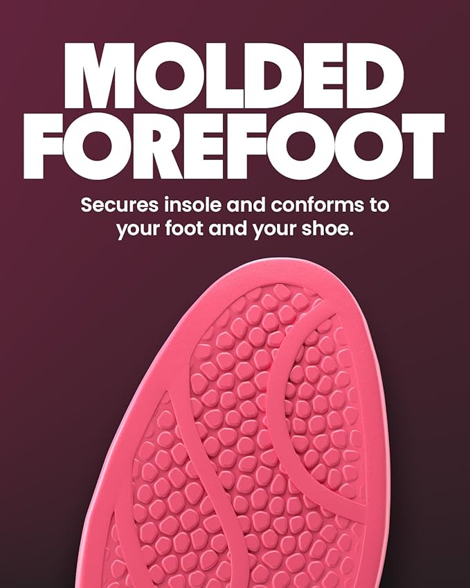 MOVE Baseline - All-Purpose Insoles - Sock Liner - Ultra Thin Shock Absorption - Maximum Freedom of Movement and Energy Return for Cleats, Shoes, Running, Basketball, Baseball (M13-13.5/WM14.5-15)