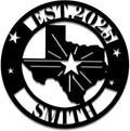 Personalized Texas Map Metal Name Sign | Custom Metal Signs | Decoration Yard Sign | Indoor Decor Gift for Women, Men, Wife, Parents, Couple