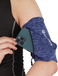 Running Phone Armband for Men Women,Universal Arm Bands for Phones Below 8 Inches,Waterproof Cell Phone Armband for Hiking,Running,Cycling,Climbing(Blue S)