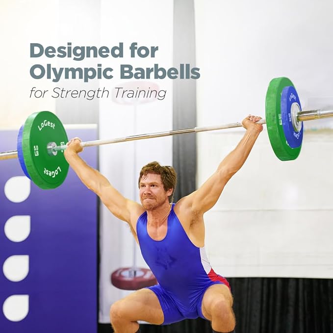 LoGest Olympic Change Weight Plates Set - For Weightlifting, Powerlifting or Gymnastics - 8-Piece Set Fractional Weight Plates - 0.5LB 1.25LB 2.5LB 5LB Pair Cross Training Bumper