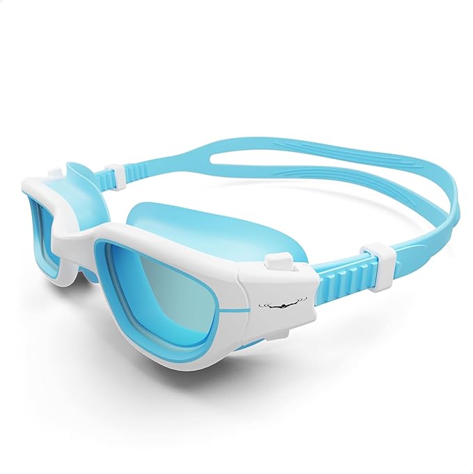 AqtivAqua Swimming Goggles for Kids, MINI-DX Wide View Swim Goggles for Kids Boys Girls, Anti Fog No Leaking