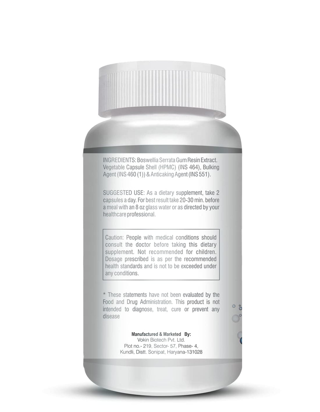 Vokin Biotech boswellia serrata raisin extract 600mg For Strong Bones & Relives Joint Pain | Better Flexibility For Men & Women