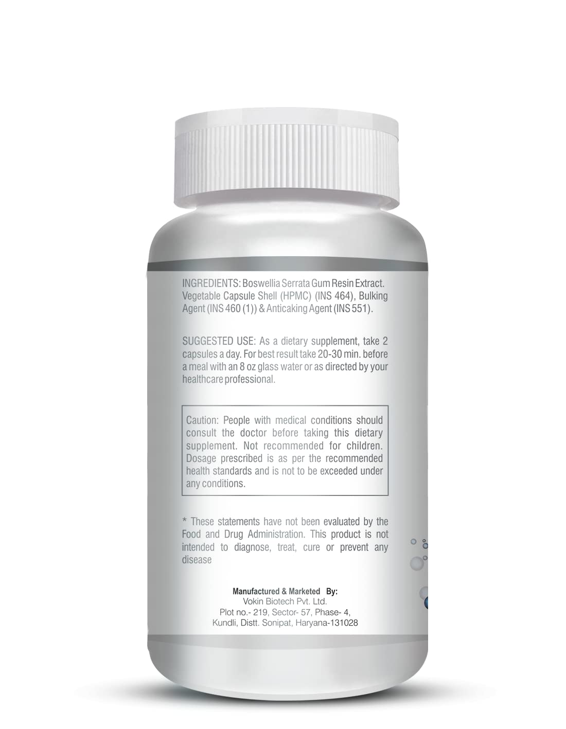 Vokin Biotech boswellia serrata raisin extract 600mg For Strong Bones & Relives Joint Pain | Better Flexibility For Men & Women