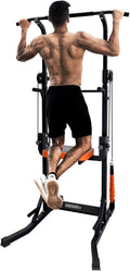 ONETWOFIT Power Tower Pull Up Bar Station Assistive Trainer, Multi-Function Adjustable Height Dip Station for Home Gym Workout, Strength Training Fitness Equipment, Pull Up Stand 360LBS
