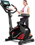 HARISON Magnetic Exercise Bike for Home 350lbs Capacity, Bluetooth Stationary Bikes for Home with 2 in 1 LCD Monitor and Tablet Holder, Comfortable Seat Cushion