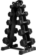 RitFit 5-650 LBS PVC Encased Hex Dumbbell Sets with Optional Rack for Home Gym, Hand weight with Chrome Handle for Strength Training, Workouts