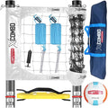Professional Volleyball Net Set Heavy Duty for Outdoor Backyard Portable with Aluminum Adjustable Height Scoring Poles, Regulation Nets System for Tournament, Grass