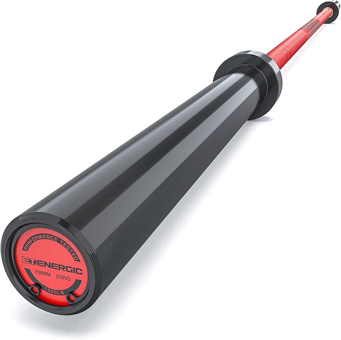 7ft Olympic Barbell Bar 45LB Load 1500lbs Capacity Available, for Gym Home Exercises, Weightlifting, Powerlifting for 2" Olympic Plates