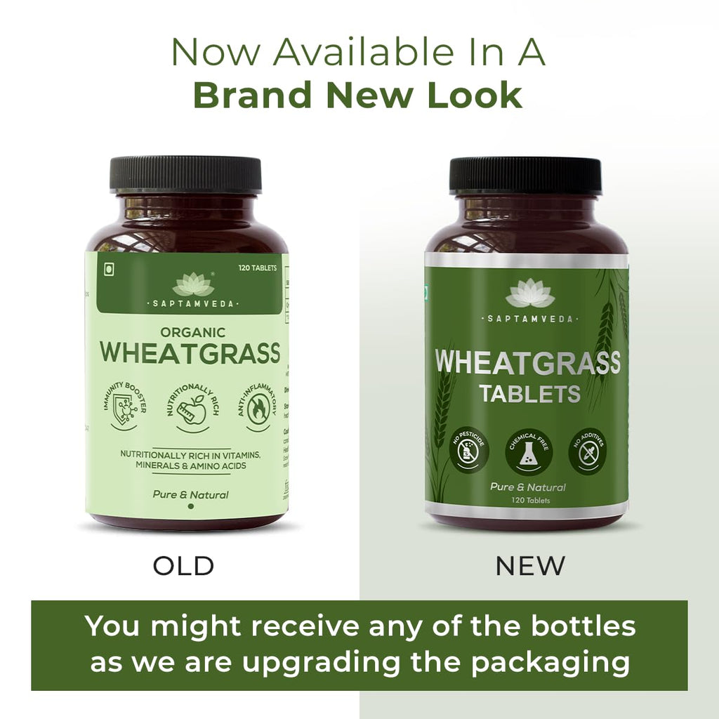 Saptamveda Organic Wheat Grass Tablets