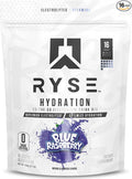 RYSE Hydration Electrolyte Powder Drink Mix Packets - Blue Raspberry - Sugar-Free Full Spectrum Electrolytes with Essential Vitamins, Taurine and Choline for Rehydration - 16 Serving Sticks