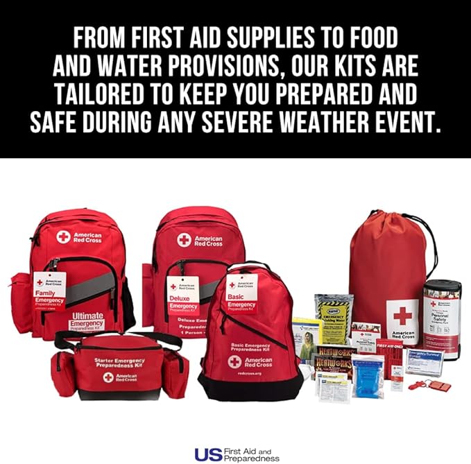 Officially Licensed Product, First Aid Concepts Basic Emergency Preparedness Starter Kit, 12 Hour Survival Supplies for 1 Person, Water, Phone Charger, Blanket, Food