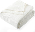 Carriediosa 100% Cotton Muslin Throw Blanket 70" X 80" Twin Size，4-Layers Summer Gauze Throws for Bed Couch，Soft Lightweight Breathable Linen Blankets Bedspread for Adults All Season，White