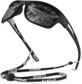 Polarized Sports Sunglasses for Men Women,Fishing Driving Rectangular Goggles UV400 Protection