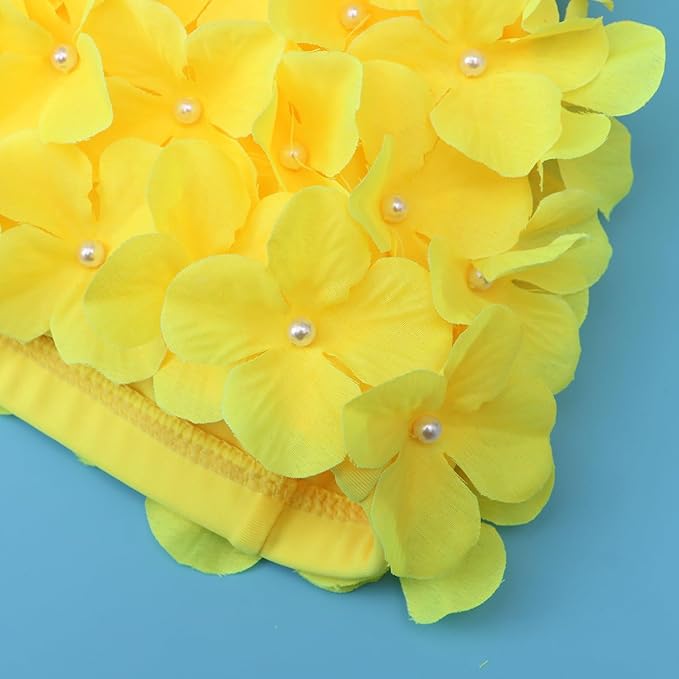 WINOMO Fashionable Swim Cap Floral Petal Stylish Swimming Hat Bathing Caps Size L for Women