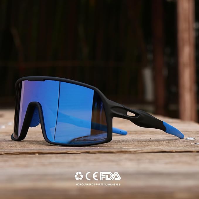 Polarized Sports Sunglasses for Men and Women Cycling Glasses UV Protection Goggles for Mountain Bike Running Fishing