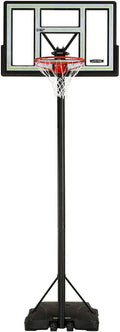 Lifetime Pro Court Height Adjustable Portable Basketball System, 44 Inch Backboard, Blue/White